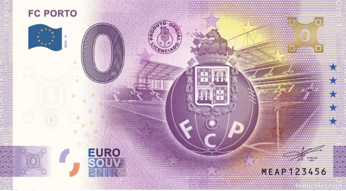 Notas Internacionais: Billete Souvenir 2026 Portugal FC Porto (holograma oro)