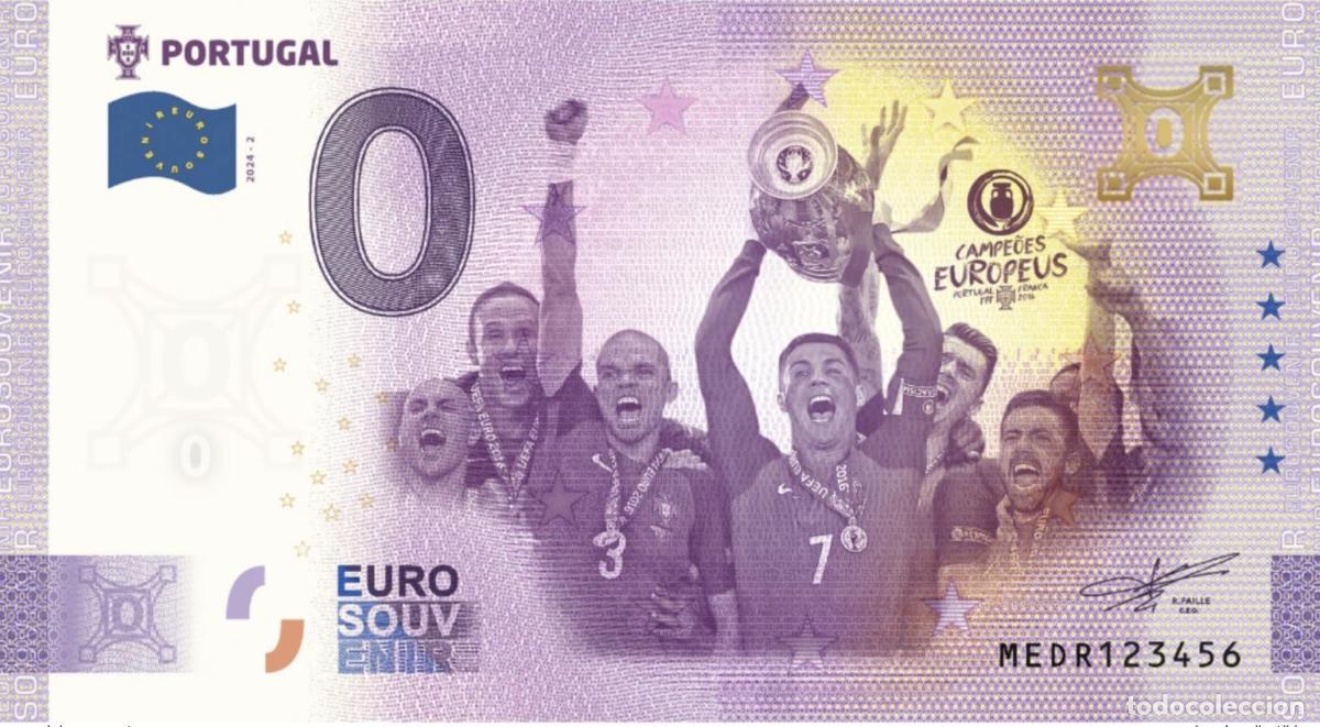 Notas Internacionais: Billete tur&iacute;stico FPF de recuerdo para Portugal 2026: holograma dorado la Eurocopa 2016