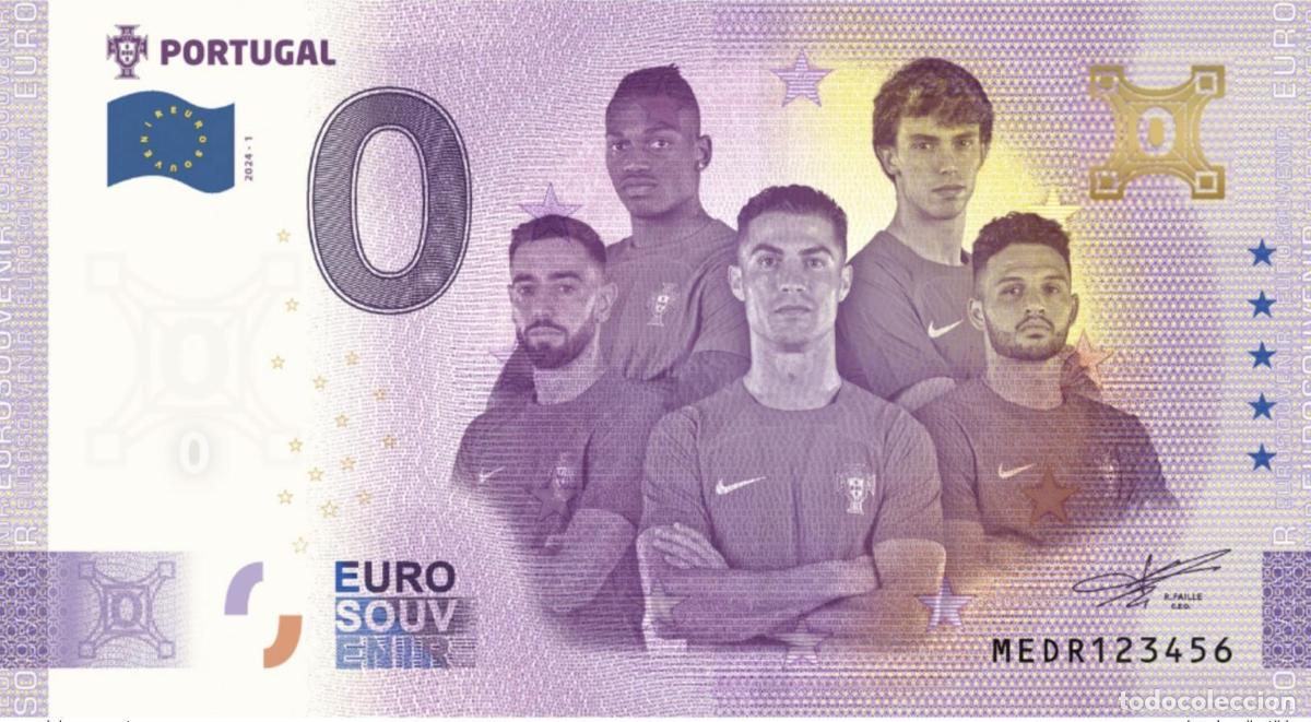 Notas Internacionais: Boleto tur&iacute;stico con holograma dorado de Ronaldo Fernandes del FPF la 2026