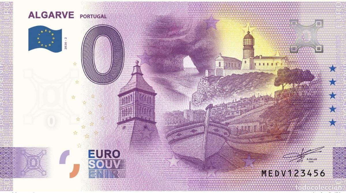 Internationale Banknoten: Billete tur&iacute;stico Souvenir 2026 Portugal Algarve