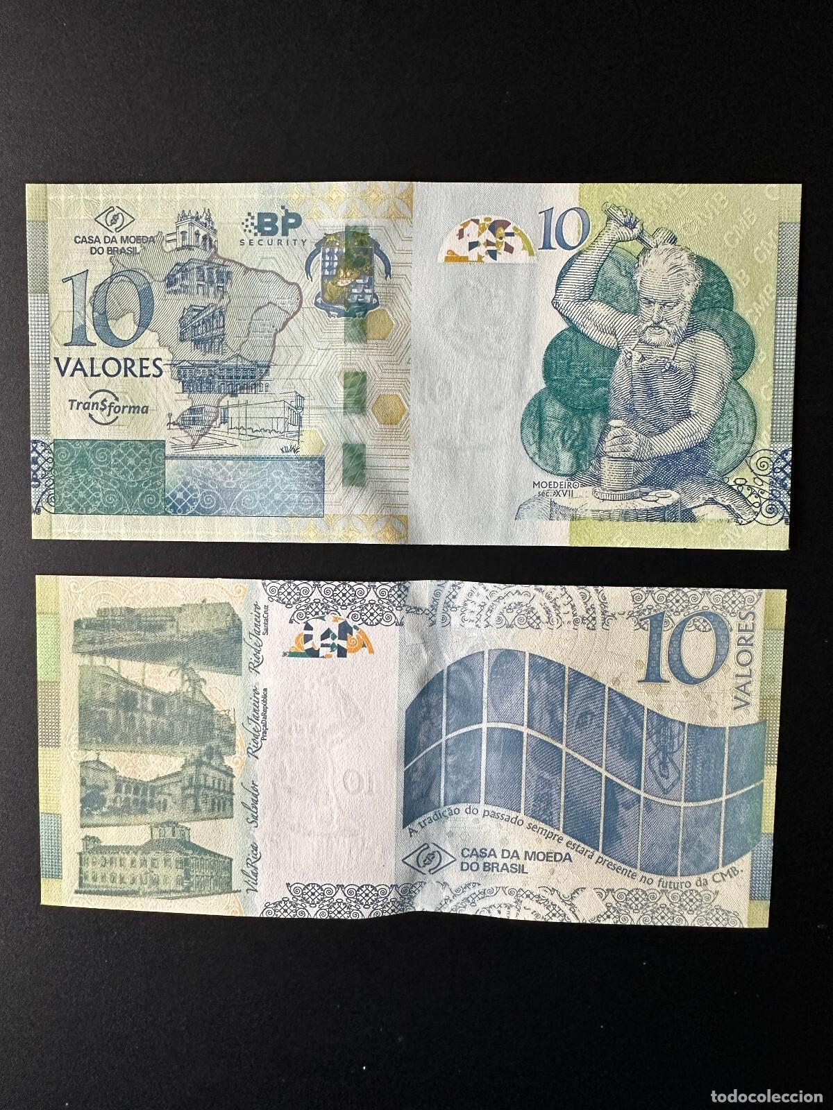 Billetes extranjeros: CDMB-? Casa da Moeda do Brasil 10 Valores Transforma BP Seguridad Specimen