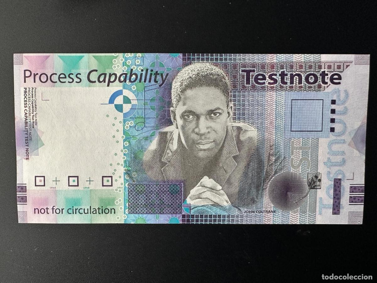 Billetes extranjeros: TDLR-625 Nota de Prueba De La Rue Proceso John Coltrane