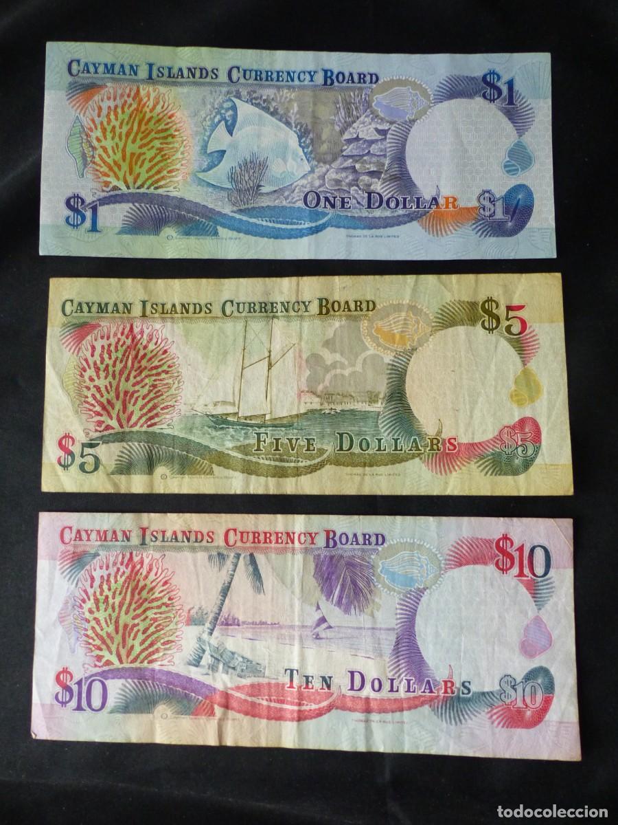Billetes extranjeros: LOTE DE 3 BILLETES DE DOLLARES DE LAS ISLAS CAYMAN