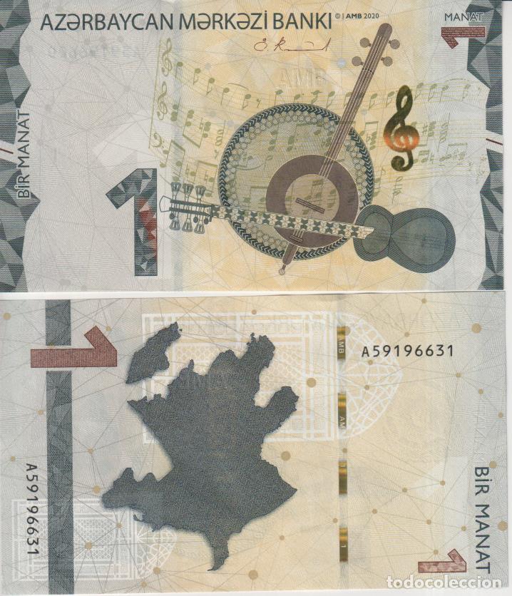 Billetes extranjeros: Azerbayan 1 manat del 2020 Pick W 38 SC/UNC