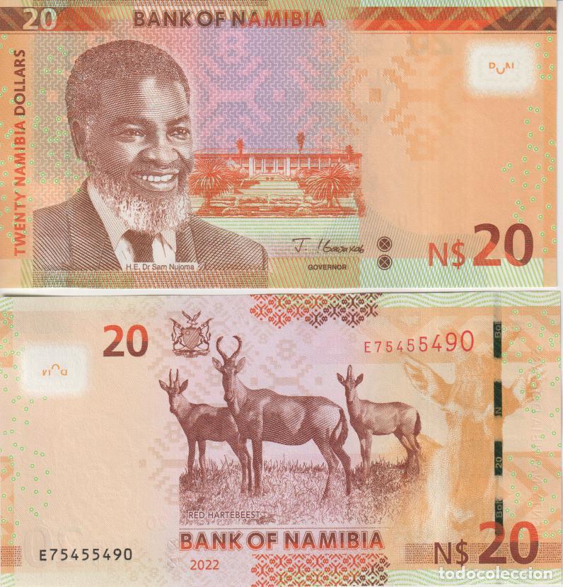 Billetes extranjeros: Namibia 20 namibia dollars del 2022 Pick 17 SC/UNC