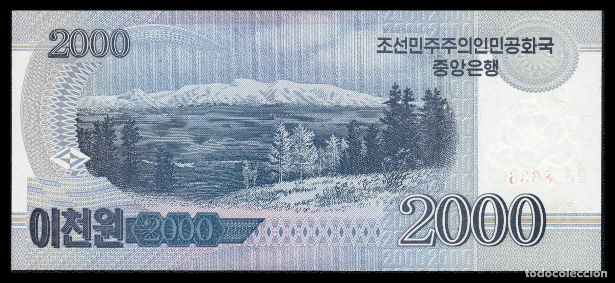 Billetes extranjeros: Corea del Norte 2.000 Won 2008 (2012) Pick CS16a SC - Foto 3