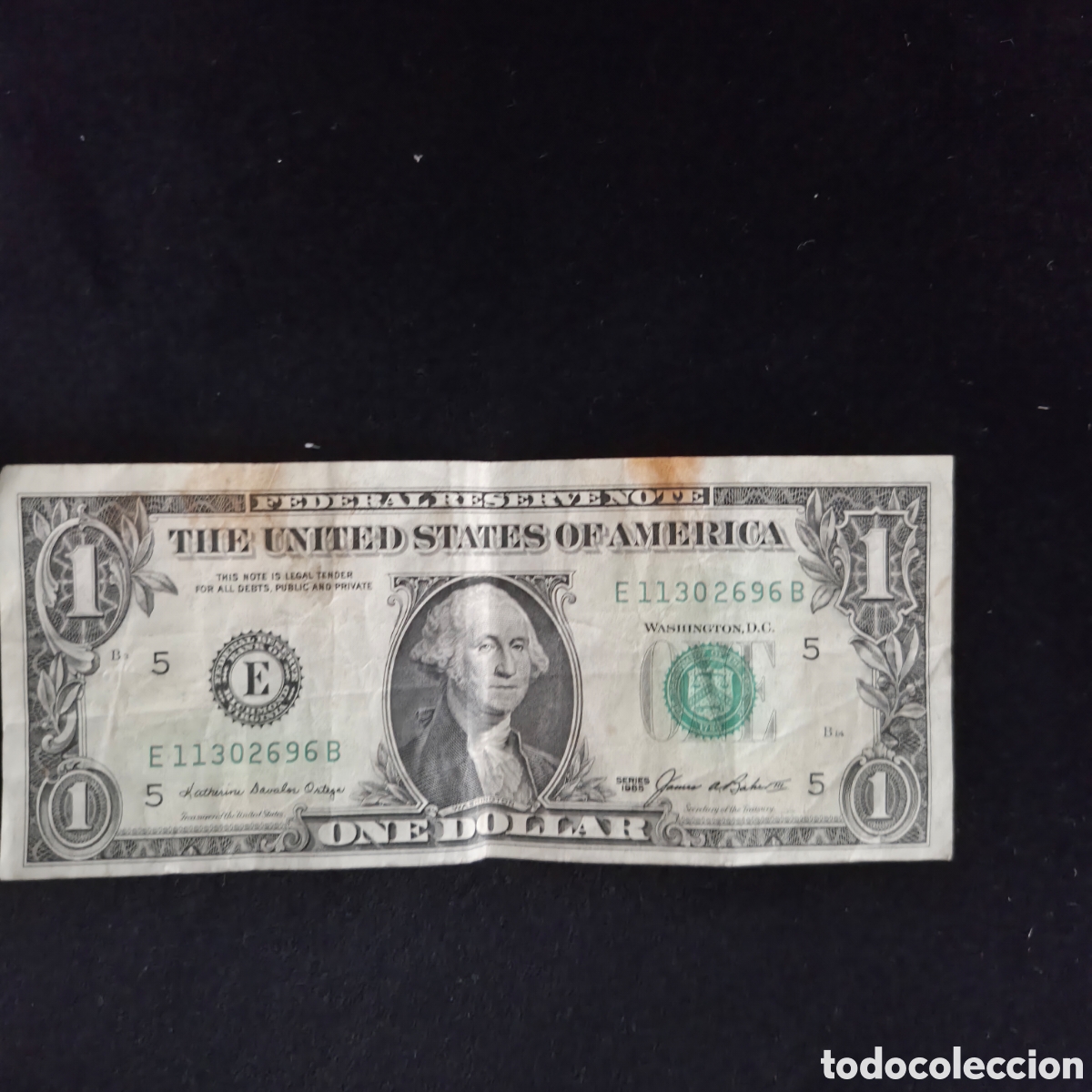 Billetes extranjeros: 1 Dollar USA 1969 B &ndash; Federal Reserve Note &ndash; Nueva York &ndash; Billete estadounidense