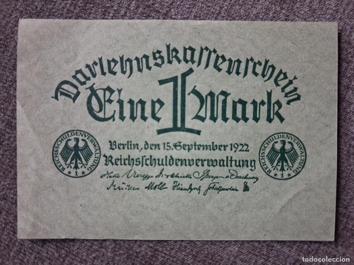 Billetes extranjeros: Alemania 1 marco 1922 pick 61 EBC