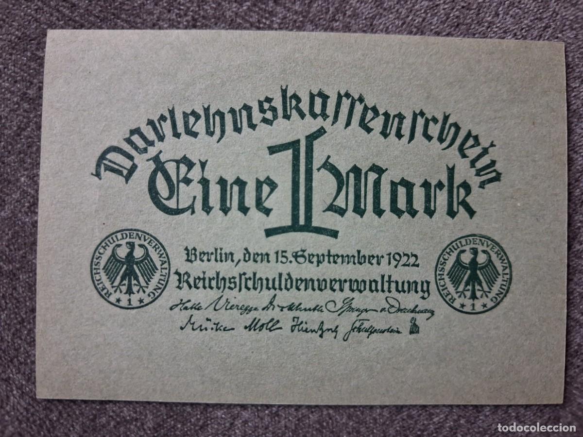 Billetes extranjeros: Alemania 1 marco 1922 pick 61 SC (UNC)