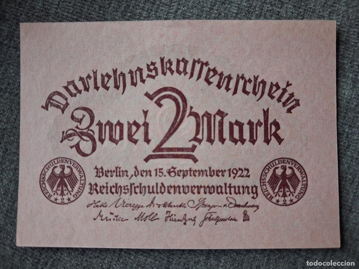 Billetes extranjeros: Alemania 2 marcos 1922 pick 62 SC (UNC)
