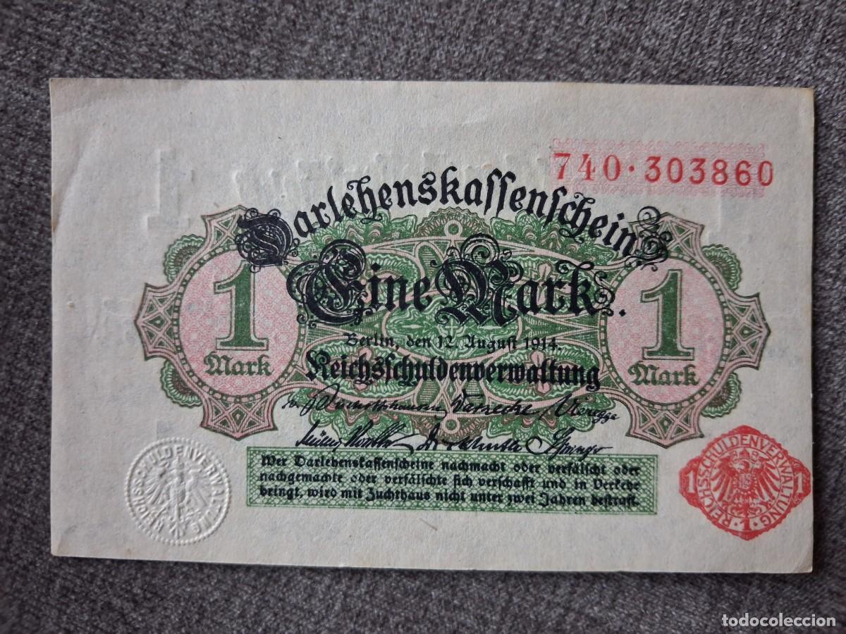 Billetes extranjeros: Alemania 1 marco 1914 rojo pick 51 (SC-)