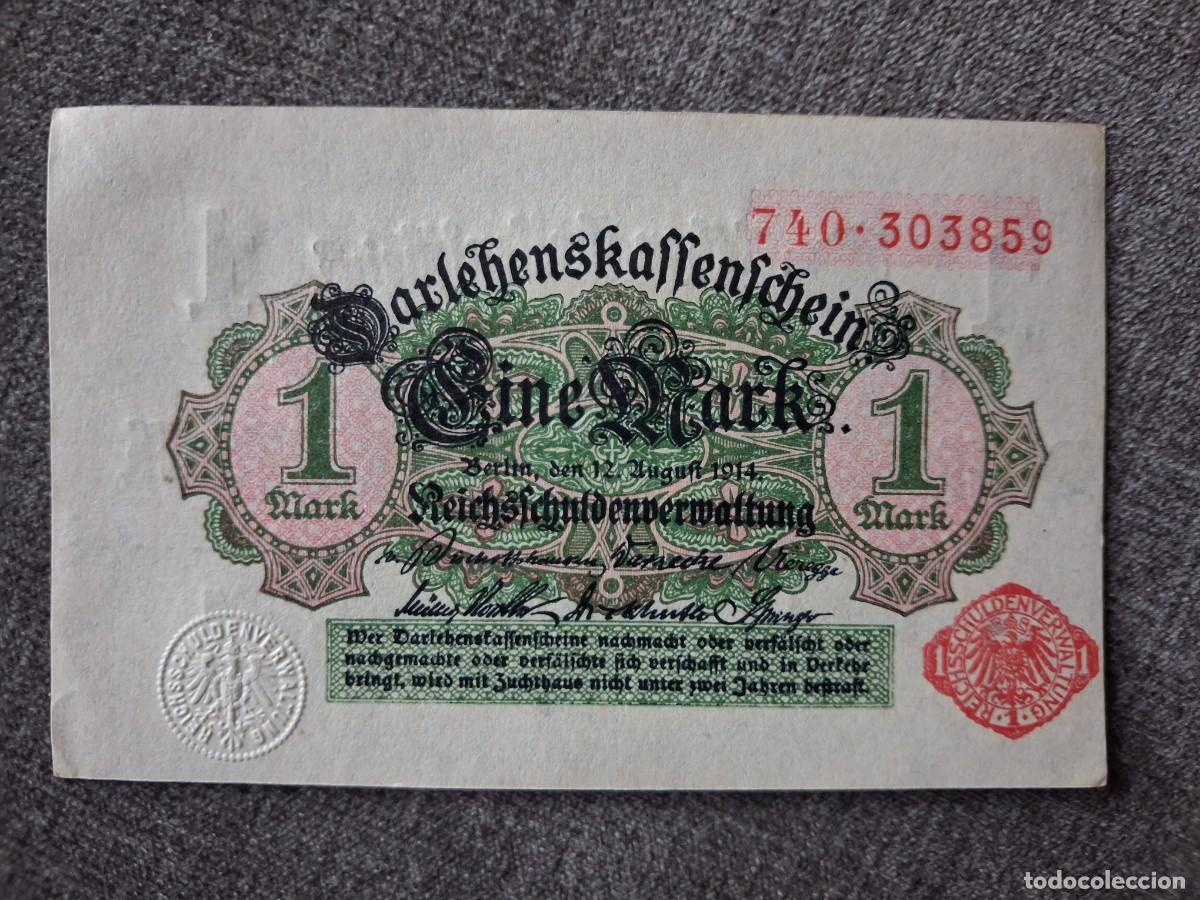 Billetes extranjeros: Alemania 1 marco 1914 rojo pick 51 (SC-)