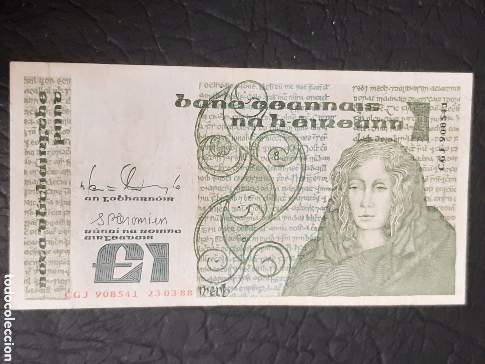 Billetes extranjeros: Billete Irlanda 1 Libra usado circulado