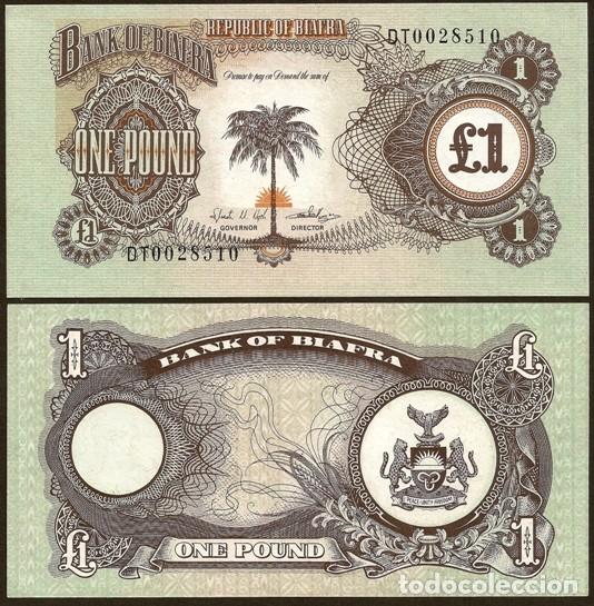 Billetes extranjeros: BIAFRA. 1 pound (1968-69). Pick 5. S/C.