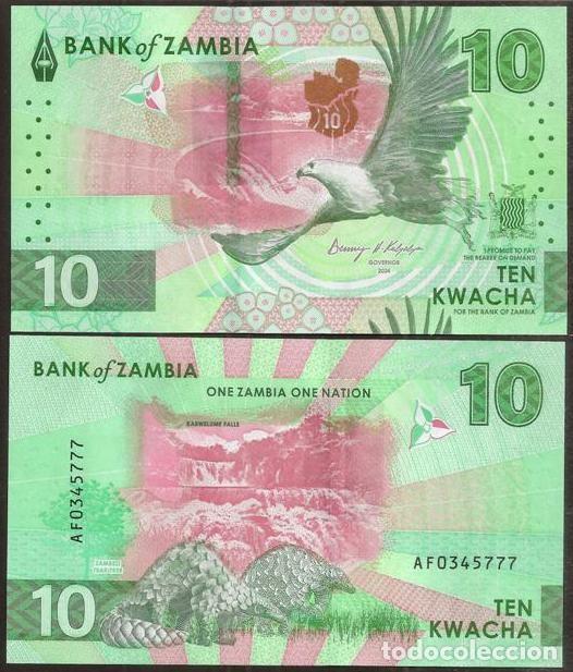 Billetes extranjeros: ZAMBIA. 10 kwacha 2025. S/C. Fauna. Armadillo.