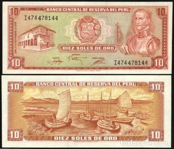 Billetes extranjeros: PERU. 10 soles de oro 17.11. 1976. Pick 112. S/C.