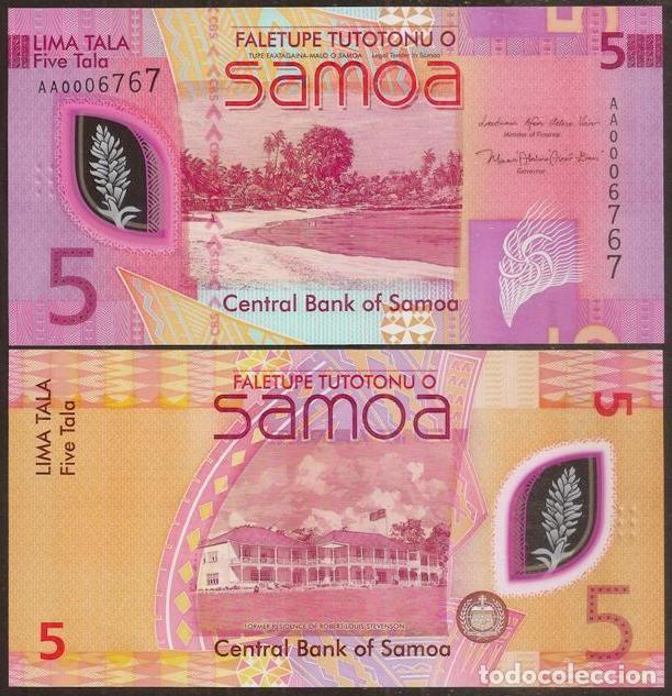 Billetes extranjeros: SAMOA. 5 tala 2023 (2024). Polimero. S/C.