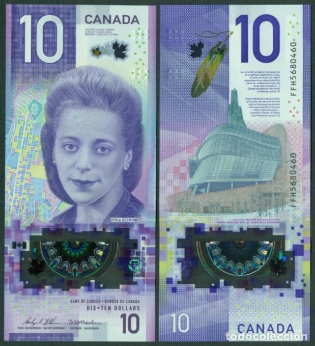 Billetes extranjeros: CANADA. Conmemorativo 10 $ 2019. S/C. Ver firmas.