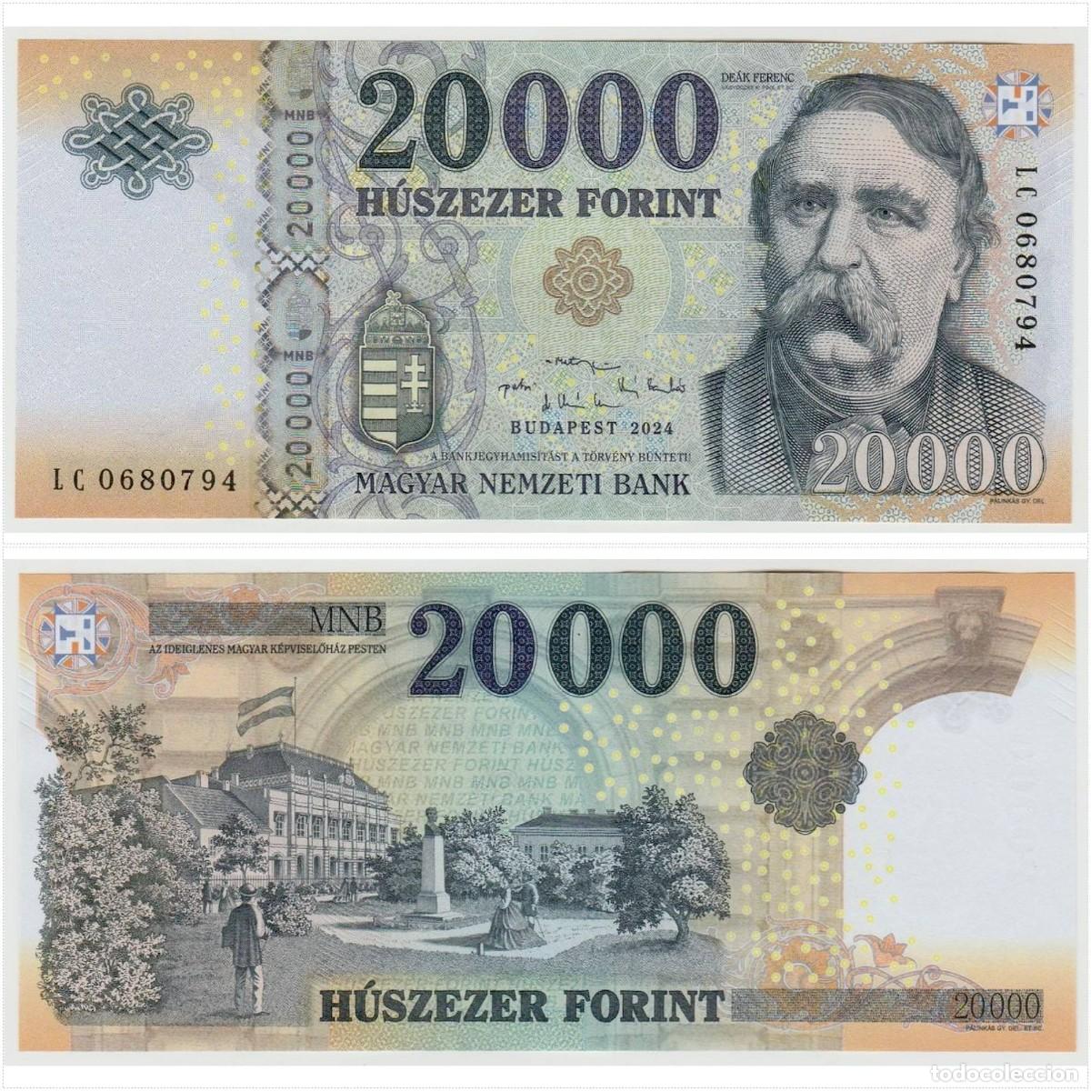 Billetes extranjeros: Hungr&iacute;a 20000 Florines 2024 Pick 207h n/s LC0680794 Sin Circular (el billete de la foto)