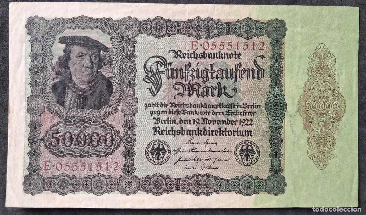 Billetes extranjeros: Alemania 50000 marcos 1922 pick 80 (MBC+)