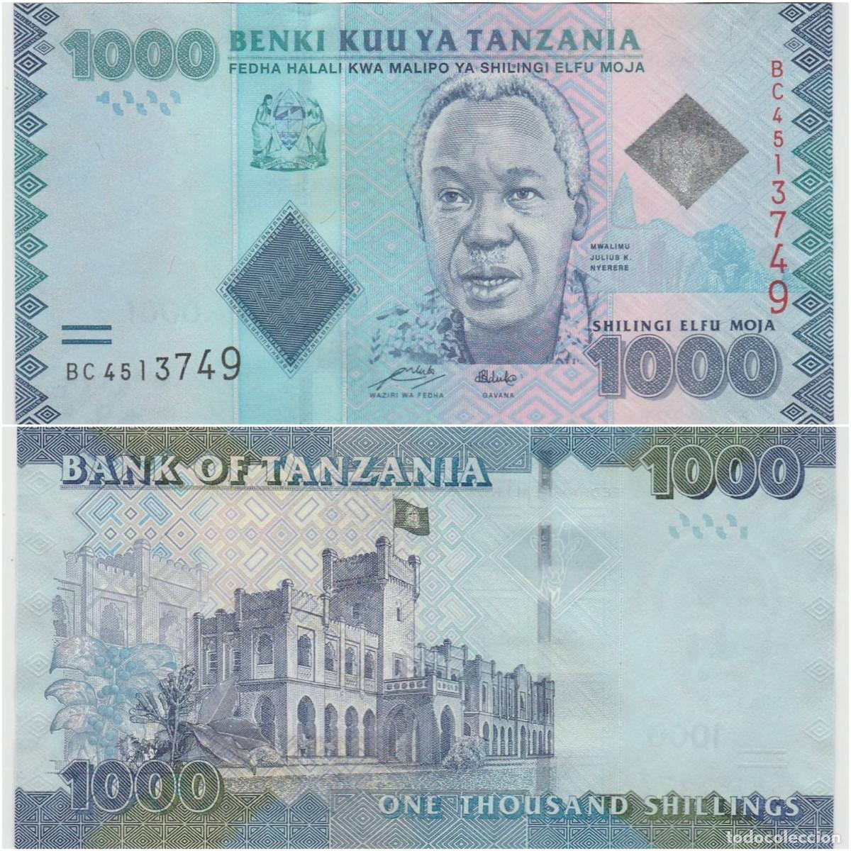 Billetes extranjeros: Tanzania 1000 Chelines 2010 n/s BC4513749 Sin Circular (el billete de la foto)