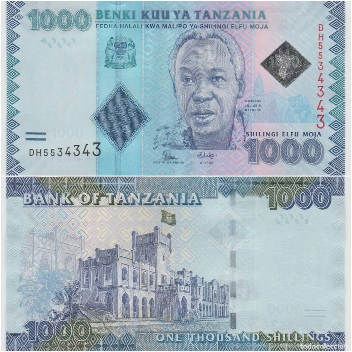 Billetes extranjeros: Tanzania 1000 Chelines 2015 n/s DH5534343 Sin Circular (el billete de la foto)