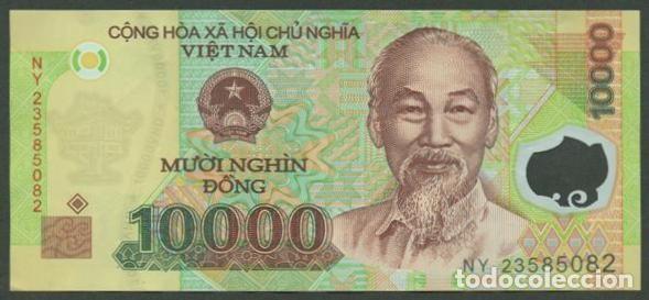 Billetes extranjeros: VIETNAM. 10000 dong 2023. Polimero.