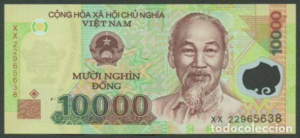 Billetes extranjeros: VIETNAM. 10000 dong 2022. Polimero.