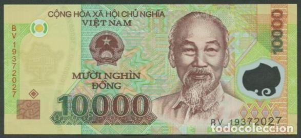 Billetes extranjeros: VIETNAM. 10000 dong 2019. Polimero.