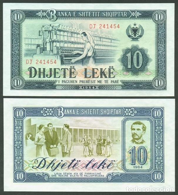 Billetes extranjeros: ALBANIA. 10 leke 1964. Pick 36. S/C.