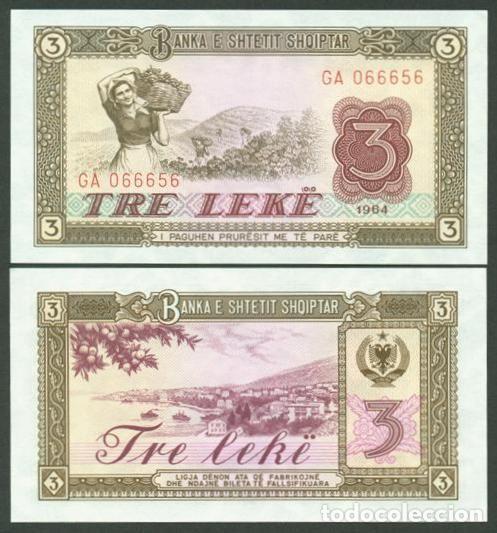 Billetes extranjeros: ALBANIA. 3 leke 1964. Pick 34. S/C.