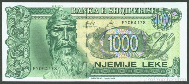 Billetes extranjeros: ALBANIA. 1000 leke 1996. S/C. Pick 61. N&ordm; de serie en negro.