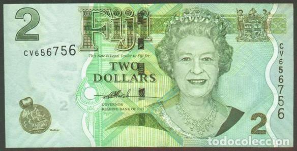 Billetes extranjeros: FIJI (FIYI). 2 dolares (2007). Pick 109a. Ver firma.