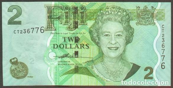 Billetes extranjeros: FIJI (FIYI). 2 dolares (2007). Pick 109a. Ver firma.