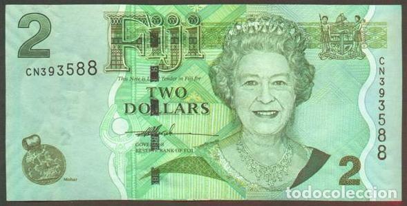 Billetes extranjeros: FIJI (FIYI). 2 dolares (2007). Pick 109a. Ver firma.