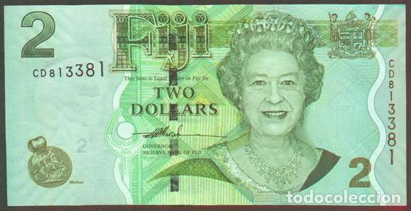 Billetes extranjeros: FIJI (FIYI). 2 dolares (2007). Pick 109a. Ver firma.