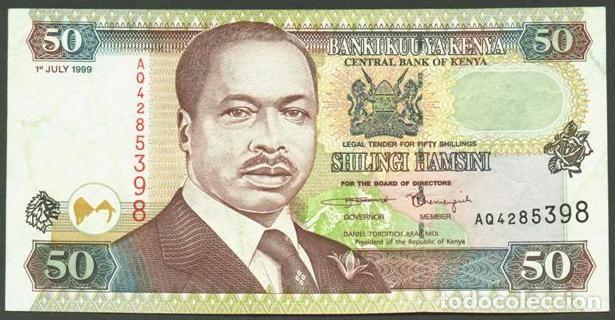 Billetes extranjeros: KENIA (KENYA). 50 shilingi 1.1. 1999. Pick 36d.