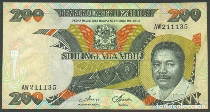 Billetes extranjeros: TANZANIA. 200 shillingi (1986). Pick 18a.