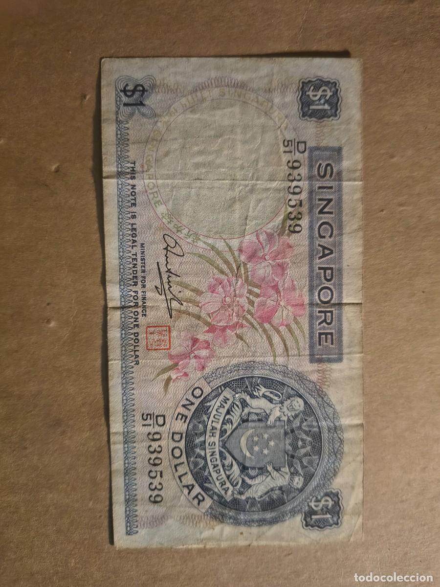 Billetes extranjeros: 1 dolar Singapur 1973