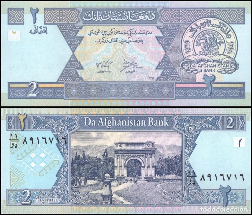 Billetes extranjeros: Nota do Afeganist&atilde;o 2 Afghanis 2002 - Pick #65 UNC