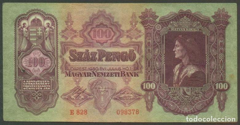 International Banknotes: HUNGRIA. 100 pengo 1930. Pick 98.