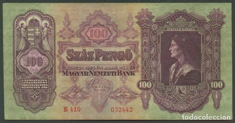 International Banknotes: HUNGRIA. 100 pengo 1930. Pick 98.