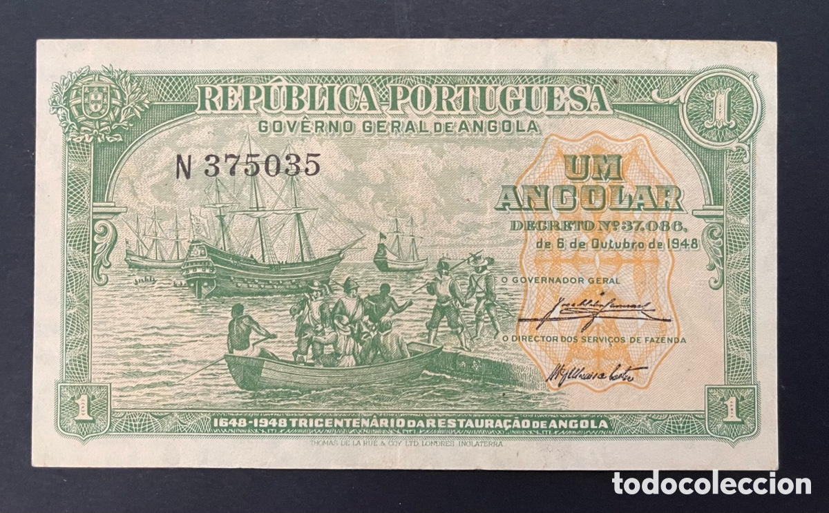 Billetes extranjeros: CMC ANGOLA 1 ANGOLAR 1948 PICK 70 MBC