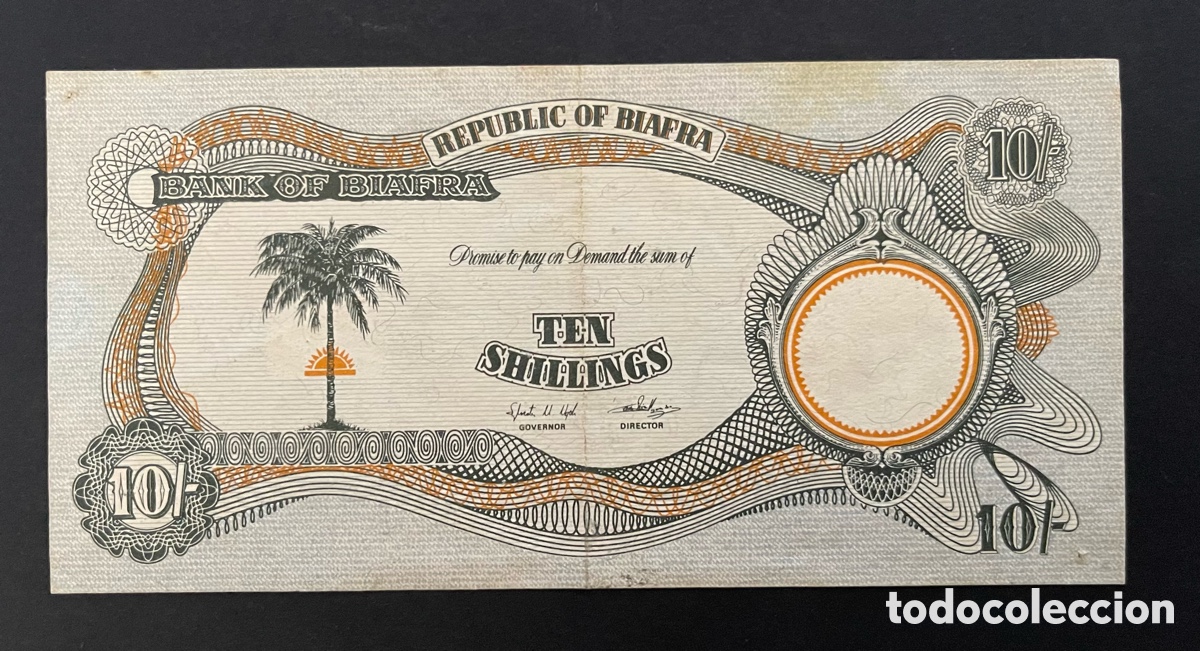Billetes extranjeros: CMC BIAFRA 10 CHELINES 1968- PICK 4 MBC SIN NUMERO SERIE