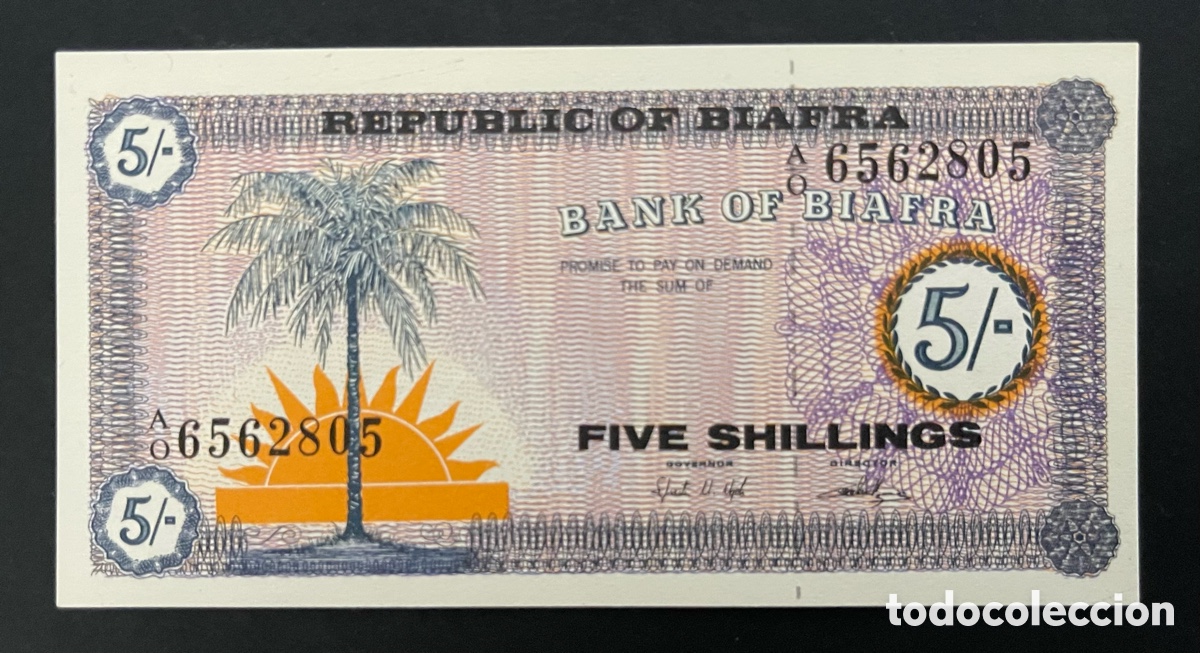 Billetes extranjeros: CMC BIAFRA 5 CHELINES 1967 PICK 1 SC