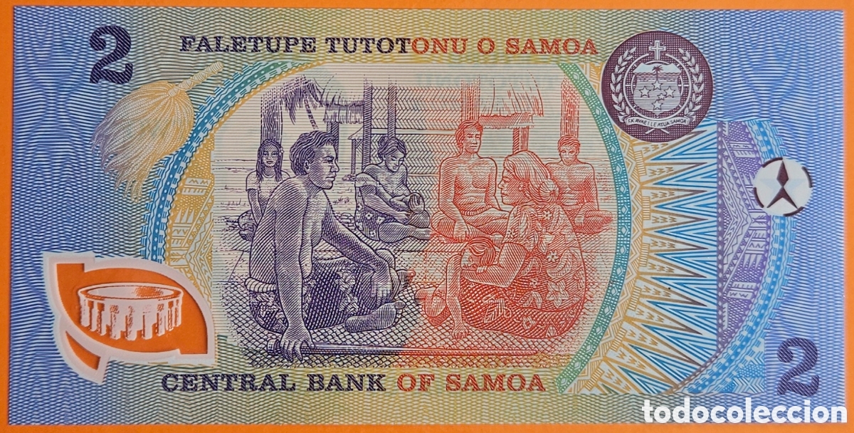 Billetes extranjeros: SAMOA, 2 TALA, 1990. SC. PLANCHA. - Foto 2