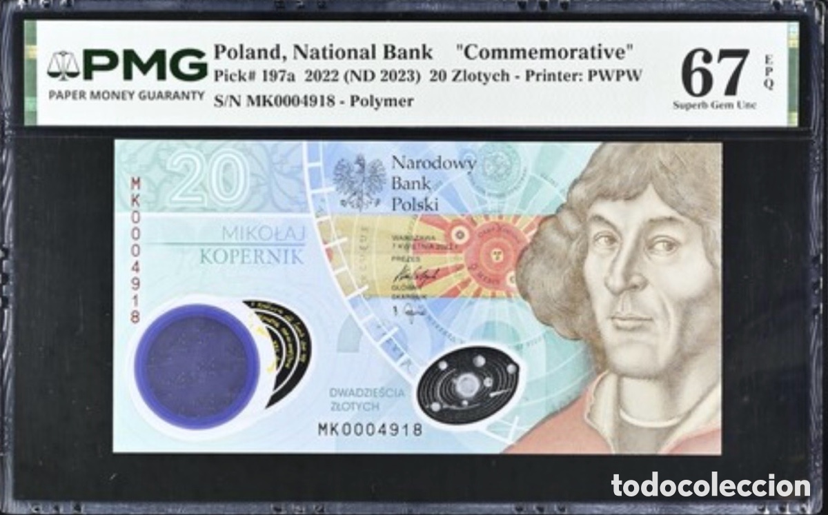 Billetes extranjeros: Billete Polonia 20 Zlotych 2023 Commemorative PMG 67 p197a