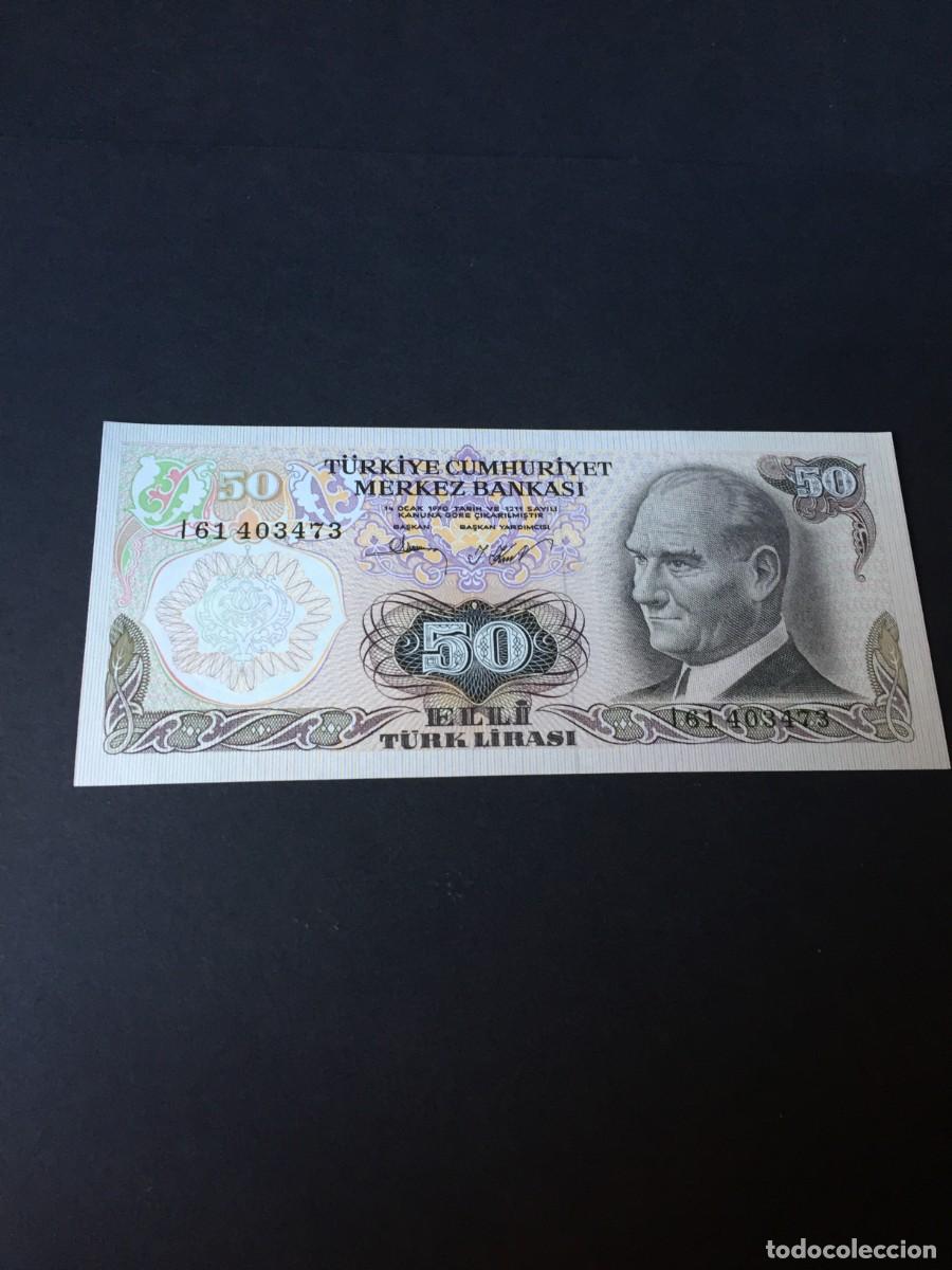 Billetes extranjeros: PRECIOSO BILLETE DE 50 LIRAS TURQUIA EL DE LAS FOTOS VER TODOS MIS LOTES DE BILLETES