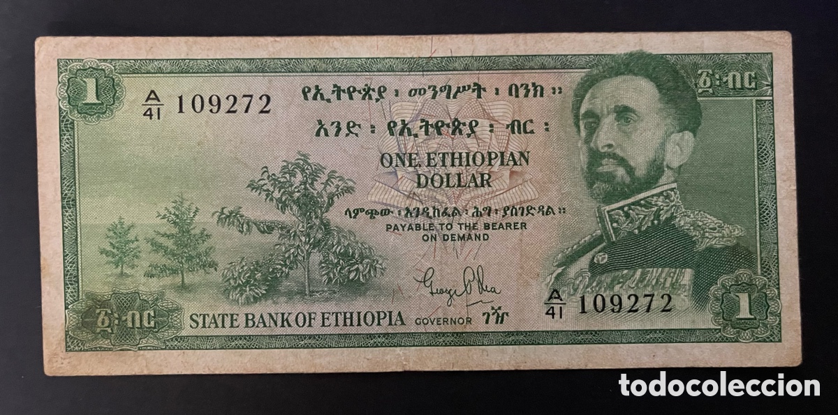 Billetes extranjeros: CMC ETIOPIA (ETHIOPIA) 1 DOLAR 1961 PICK 18 BC