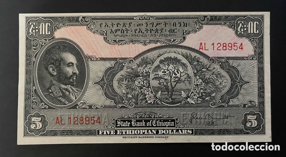 Billetes extranjeros: CMC ETIOPIA (ETHIOPIA) 5 DOLARES 1945 PICK 13-B SC